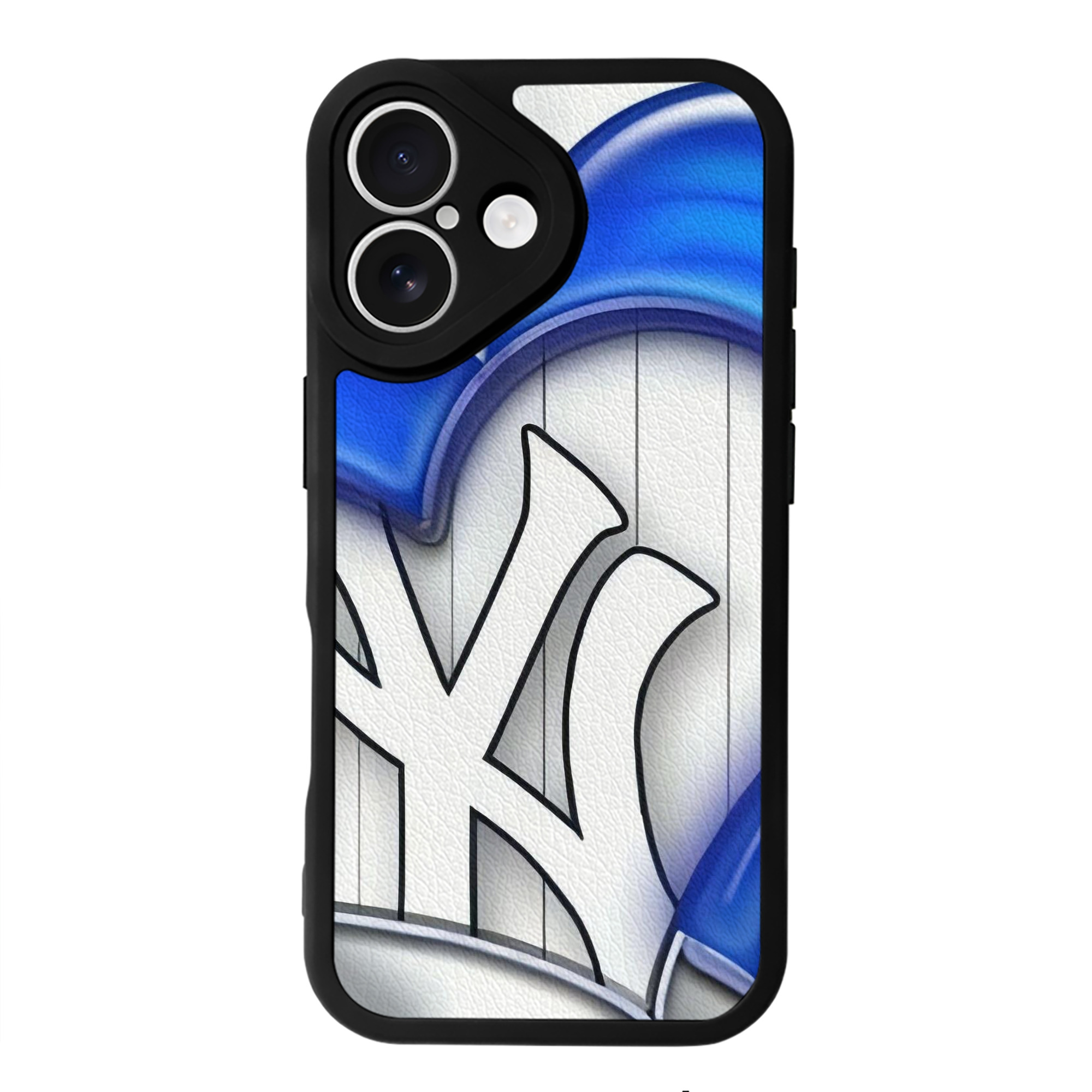 New York Yankees 310 IPhone 16 Silicone Leather Case – UV Print, Lambskin Texture – Perfect Fit, Wireless Charging Compatible, Scratch Resistant, Precise Cutouts – Stylish Protection For IPhone 16
